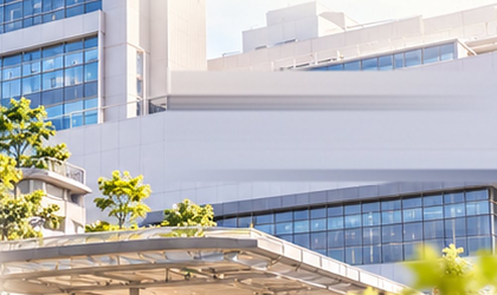 醫院建築示意圖（電腦繪製，並非實景）