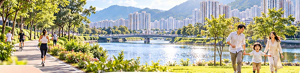 城門河畔示意圖（電腦繪製，並非實景）